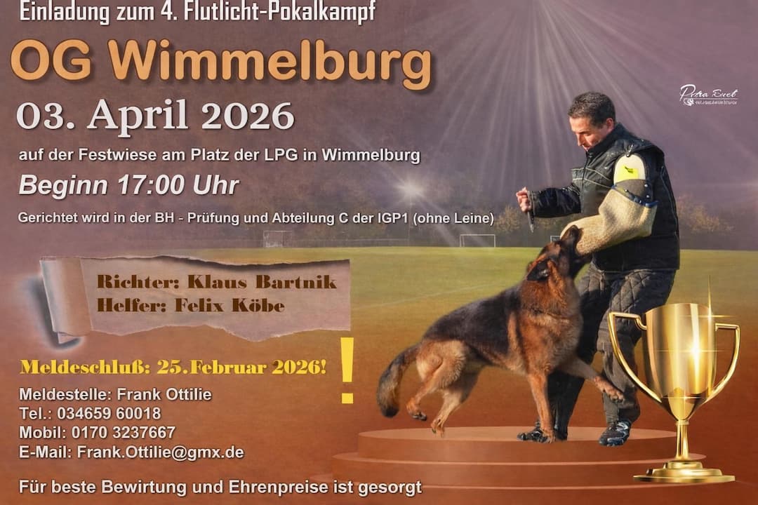 Flyer 4. Flutlichtpokal in Wimmelburg 2026